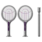 Rotating Head Bug Zapper Racket Rechargeable Fly Zapper 2 in 1 Fly Killer and Mosquito Trap Lamp for Indoor and Outdoor - Image 2