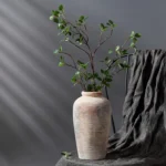 Large Ceramic Rustic Vase,11 inch Minimalist Decorative Vase,Farmhouse Tall Vase for Home Decor,Living Room, Shelf Decor, Gray ﻿ - Image 6