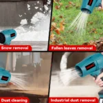 ONEVAN 200M/S Brushless Electric Turbo Fan Blowers 2000W Cordless Jet Fan Snow Leaf Dust Air Blowing Tool Fit 18V Battery - Image 2