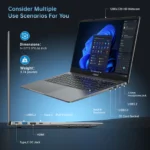 ACEMAGIC Gaming Notebook AMD Ryzen 7 5700U(Beat i7-1265U)Backlit Laptop Keyboard RAM 16GB NVME SSD 512GB 16.1" Full HD 1920x1080 - Image 5