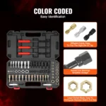 VEVOR Thread Chaser Set UNC UNF Metric Thread Restorer Tool Rethreading Tool Kit Heat Treated Steel for Mechanics DIY Enthusiast - Image 5